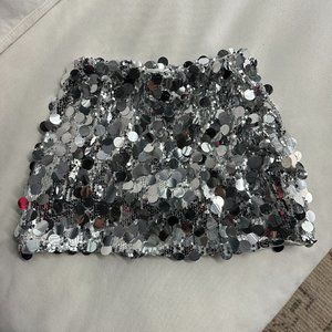 Low Rise Sequin Decor Bodycon Skirt